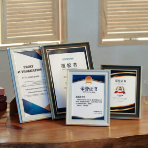 Custom Ps Plastic Photo Frame for A4 Certificate Diploma Custom Size Wall & Desktop Display