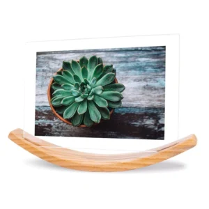 Custom Rustic Wooden Photo Frames for Home Tabletop Decorative Solid Wood & Frameless Acrylic Cover Painting Surface Technology