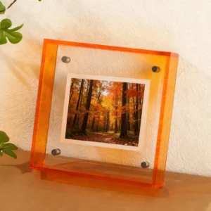 Custom Size Acrylic Photo Frame Semi Transparent Floating Design Frame for Home Decor & Tabletop Display