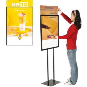 Custom Size Advertising Board LED Backlit Light Box Photo Frame Display Sign Holder Floor Standing LED Illuminated Signage