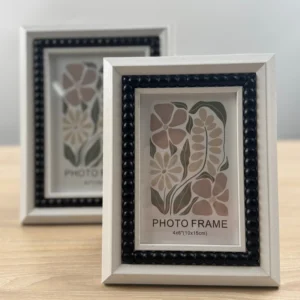 Custom Size Eco Friendly Lightweight Durable Vintage Wood MDF Rectangle Photo Frame Tabletop Stand Unique Style Daxin Brand