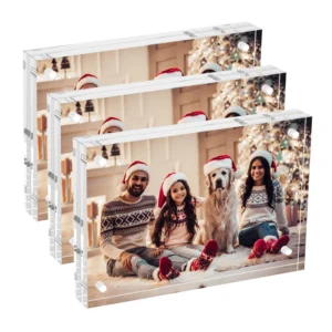 Custom Sized Desktop Display Double Sided Clear Acrylic Picture Card Frame Magnetic Acrylic Photo Frame