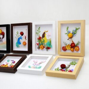Custom Sizes 4 Colors Black White Walnut Wood 3D Shadow Box Frame