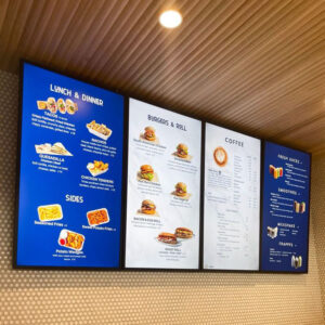 Custom Thickness Durable Aluminum Alloy Poster Frame For Indoor Fast Food Menu Display Light Box