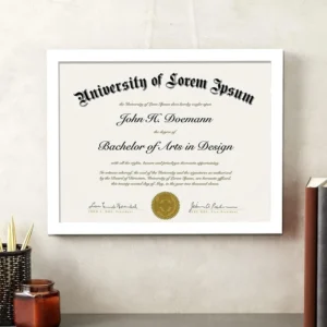 Custom White Wood Diploma Graduation Certificate Photo Frame 4×6 6×8 5×7 Sizes MDF Material Picture Photo Frame