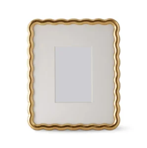 Custom Wood MDF Irregular Wave Shaped Gold Rectangle Photo Frames OEM ODM Service Multi Size Options for Desktop Wall Use