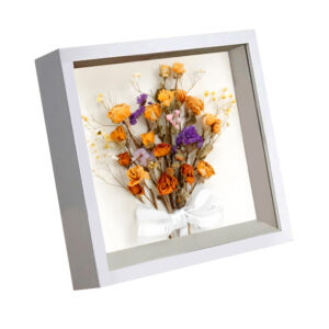 Custom Wood White Shadow Box Picture Frame Wall Hanging 8*8 in 3D Deep Shadow Box Frames With Glass for Home Decor