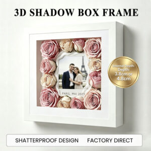 Customizable 3D Shadow Box Frame Dual Depth Options (3cm 4.8cm) Modular Gallery Design For 3D Art & Keepsakes
