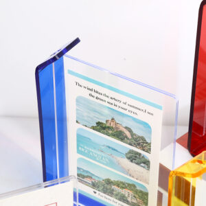 Customizable Acrylic Photo Frame Double Sided Transparent Desktop Display Stand for DIY Home & Office Decor
