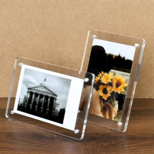 Customizable Acrylic Photo Frame with UV Printing Handmade Adjustable Waterproof Tabletop Mount Multiple Sizes Available