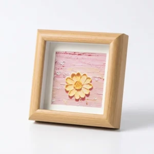 Customizable Center Hollow Square Photo Frame with Embroidery Mounting for Wall Shadow Box Frame Modern Durable Tabletop Display