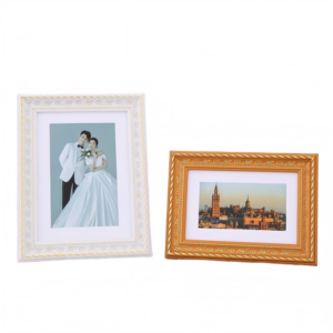 Customizable European Classical Picture Resin Frames Golden Wedding Photo Wall Hanging Decorative Picture Frames Display Stand