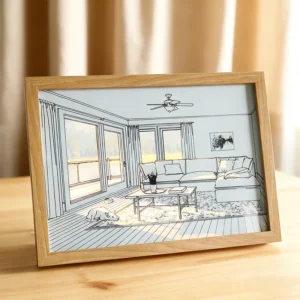 Customizable High end Luxury Eco Friendly LED Light up Wooden Photo Frame for Home Desktop Display for Diwali Wedding Occasions