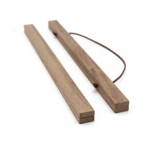 Customizable Logo Teak Wood Magnetic Poster Hanging Frame for Home Use Wooden Stretcher Bars Wall Hanging Decoration
