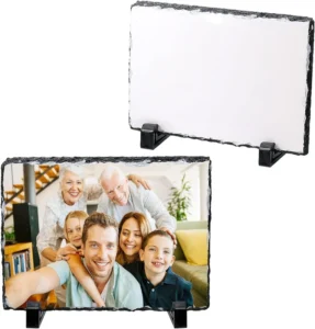 Customizable Metal Photo Stone Slates Wedding Occasions Sublimation Slate Photo Frame Heart Rock Personalized Rectangular Crafts