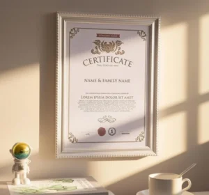 Customizable Office Decoration Photo Frame Certificate Frame Made of Plastic