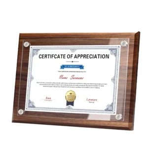 Customizable Vintage Style Desktop Design Certificates Wooden Photos Frames