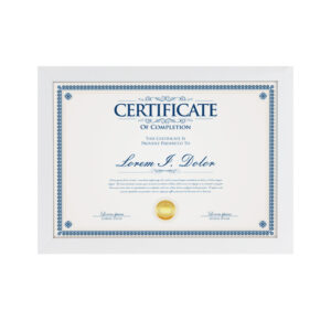 Customizable White Wooden Certificate Picture Frame Personalized Document Wall Hanging for Home Decoration