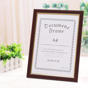 Customized 6 Inch 7 Inch 8 Inch A4 Home Decoration Photo Frame Certificate Plastic Frame