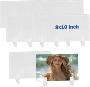 Customized DIY Logo 2mm Glass Photo Frame Sublimation Blank Printable 8*10inch Table Glass Photo Frame for Office Home Decor