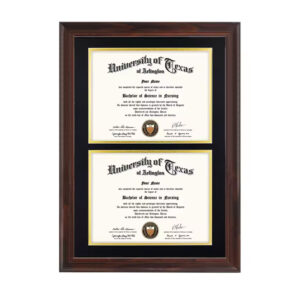 Customized Eco Friendly Double Certificate Document Frame A4 8×10 for Graduation Diploma Home Decoration