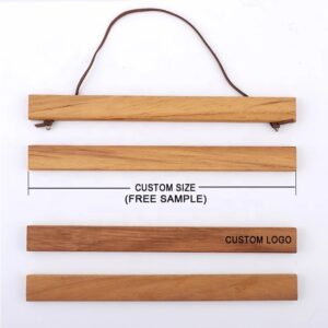 Customized Factory Magnetic Poster Hanger Oak Pine Nut Wall Decoration Customized Size Color Wood Frames for Hanging Poster
