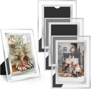 Customized Glass Picture Frame in Gold Silver for Weddings Homes Offices High-quality Photo Display