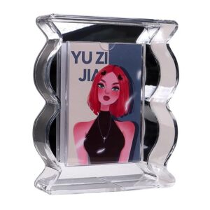 Customized Handmade for Acrylic Photo Frame Magnetic Display High definition Wave Sector Shape for Desktop Home Decoration