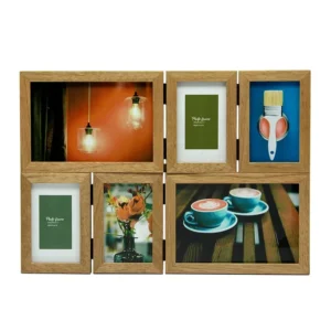Customized Letterboard Wall Decor 6 Opening Folded Photo Collage A4 Multi Photo Picture Collage Frame