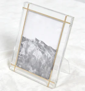 Customized Luxury Modern Style Acrylic Photo Frame Desktop Photo Frame Minimalist Home Office Desk Bookshelf Decoration