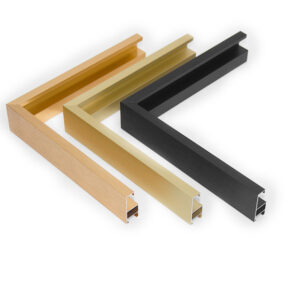 Customized Modern Brushed Aluminum Material Gold Silver Black Canvas Artwork Poster Frame for Hotel Decoration