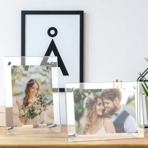 Customized Modern Simple Environmentally Friendly Wall Mounted Floating Acrylic Photo Frame Sublimation Photography Display