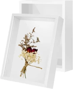 Customized Various Sizes Wood Frame Display Case With Letter Stickers Photo Shadow Box Displays