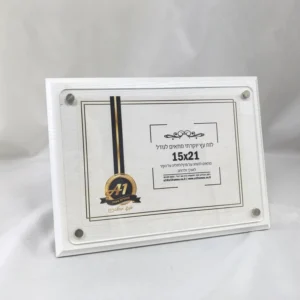 Customized Wood Frame Plaque Modern Rectangular Wood Plaque Certificate Diploma Frame With Acrylic Picture Frame