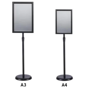 DISPLAY A3 Poster Stand Floor Sign Holder t Shaped Clip Frame Poster Advertising Stand for Promotional Adjustable Menu Holder