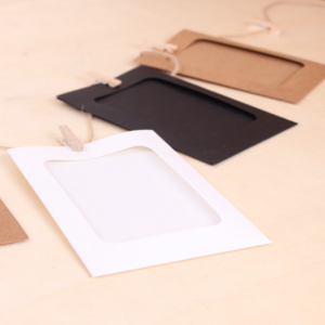 DIY Hanging Photo Frame Set 6 Inch Kraft Paper Photo Frame Cards 10 Pieces Greeting Cards for Home Photo Wall Decoration