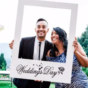 DIY Photo Frame Paper Photo Booth Props Picture Selfie Frames Background Party Decoration for Wedding