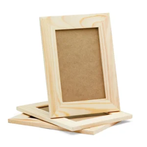 DIY Picture Frames 4×6 Craft Frames Set Unfinished Solid Pine Wood DIY Photo Frames for Arts and Crafts DIY Painting Projects