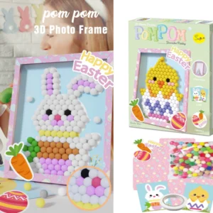 DIY Pom Pom 3D Easter Photo Frame Kit
