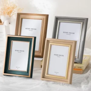 DIY Silver Rectangle Plastic Photo Frame Modern ABS Eco Friendly Waterproof Silk Screen Printed Wall Decor Lightweight Custom