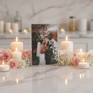 DIY Transparent Fridge Photo Frame with Magnet Mini 7.5x5cm Plastic Souvenir