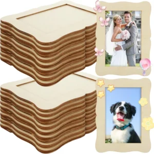DIY Wood Picture Frames for Crafts Unfinished Photo Frame for Birthday Party Christmas Halloween Thanksgiving Gifts