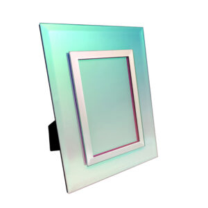 Dazzling Green Stained Glass Photo Frame Tempered Crystal Glass for Home Decoration for Desktop Display