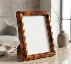 Decorative Handmade Resin Photo Frame with Artistic Finish for Home Office & Wall Display