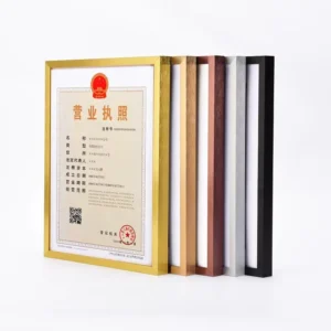 Decorative Office Business Certificate Diploma License Alloy Aluminium A4 Photo Frame