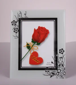 Decorative Tempered Glass Photo Frame