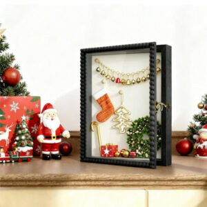 Deep Large Shadow Box Frame Display Case Unique Beads Door Wood Memory Box for Pictures Medals Memorabilia Collections