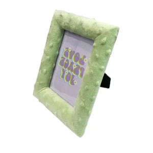 Density Board Wrapped in Fabric With a 4×6 Inch Photo Board in the Center Cloth Wooden Picture Frame