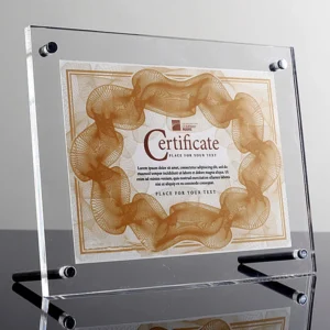 Desktop A4 Acrylic Photo Frame Acrylic Certificate Document Holder