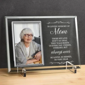 Desktop Decorative Glass Mom Photo Frame for Mother Souvenir